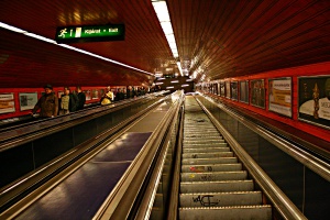 Zoom in Elevator at metro station