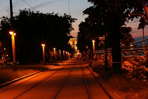 Zoom in Buda night view